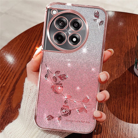KADEM For OnePlus Ace 3 Pro 5G Case Flower TPU Flexible Gradient Phone Cover
