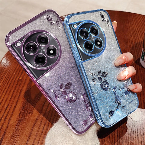KADEM For OnePlus Ace 3 Pro 5G Case Flower TPU Flexible Gradient Phone Cover