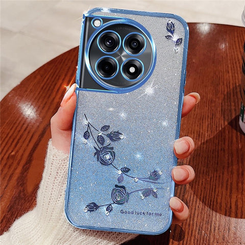 KADEM For OnePlus Ace 3 Pro 5G Case Flower TPU Flexible Gradient Phone Cover