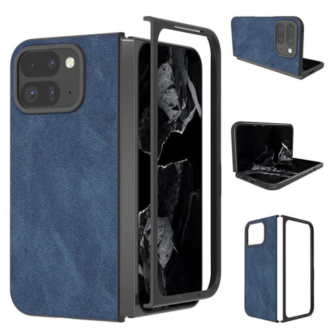For Google Pixel Fold 2 Shockproof Case Black Edge PU+PC Phone Cover