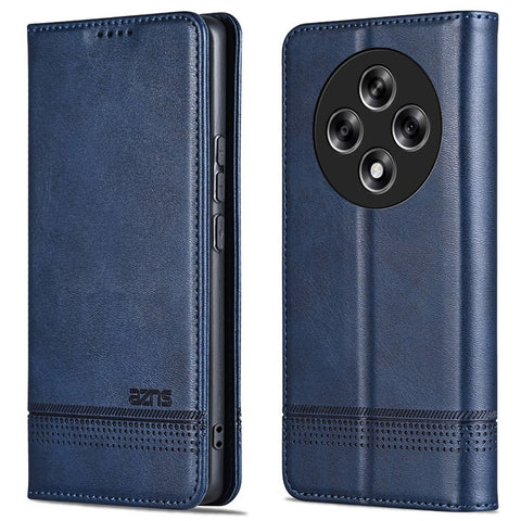 AZNS For Oppo Reno12 F 5G Wallet Case Cowhide Texture PU Leather Folio Flip Phone Cover