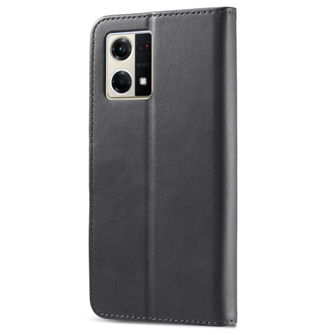 LC.IMEEKE For Oppo Reno8 5G (Global Version) Wallet Case PU Leather Stand Magnetic Closure Flip Folio Phone Cover