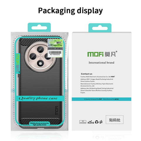 MOFI JK TPU Series-1 For Oppo Reno12 F 4G / 5G Case Carbon Fiber Texture TPU Soft Phone Cover