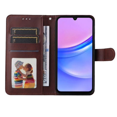 For Samsung Galaxy A17 5G / A17 4G / A26 5G / A16 5G / A16 4G Case PU Leather Phone Cover with Cash  /  Card Slots