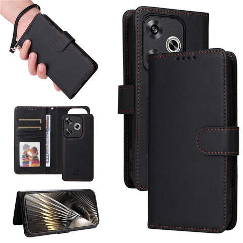 For Xiaomi Redmi Turbo 3 5G / Poco F6 5G Magnetic Case BETOPNICE Detachable PU Leather Phone Cover with Strap