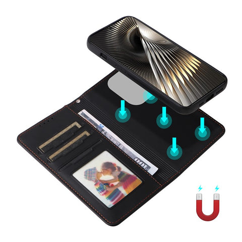 For Xiaomi Redmi Turbo 3 5G / Poco F6 5G Magnetic Case BETOPNICE Detachable PU Leather Phone Cover with Strap
