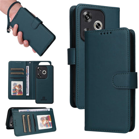 For Xiaomi Redmi Turbo 3 5G / Poco F6 5G Magnetic Case BETOPNICE Detachable PU Leather Phone Cover with Strap