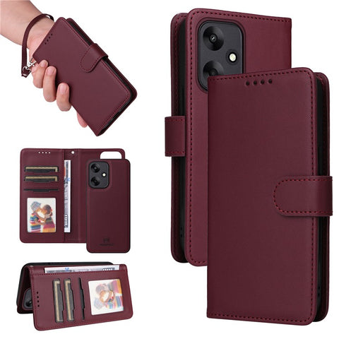 For Xiaomi Redmi 13C 5G / 13C 4G / 13R 5G / Poco M6 5G Magnetic Case BETOPNICE Detachable PU Leather Phone Cover with Strap