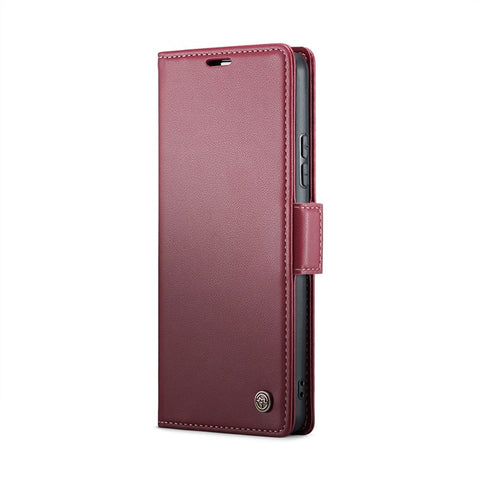 CASEME 023 Series For Xiaomi Redmi 13 5G  /  13 4G  /  Note 13R 5G Case RFID Blocking Glossy Stand Phone Cover