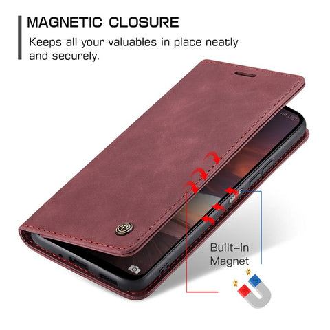 CASEME 013 Series For Xiaomi Redmi 13 5G  /  13 4G  /  Redmi Note 13R 5G Case Card Holder Stand Leather Phone Cover