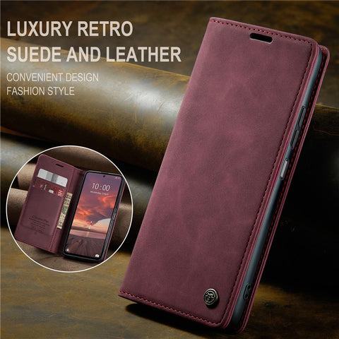 CASEME 013 Series For Xiaomi Redmi 13 5G  /  13 4G  /  Redmi Note 13R 5G Case Card Holder Stand Leather Phone Cover
