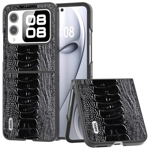 ABEEL For Huawei nova Flip 5G Case Genuine Leather Crocodile Texture Phone Cover