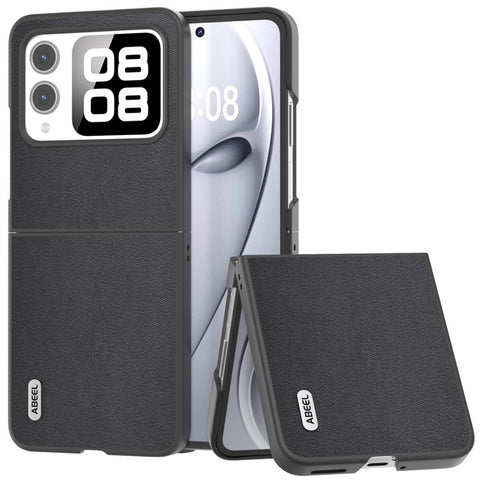ABEEL For Huawei nova Flip 5G Case Texture Genuine Leather Phone Cover Protector