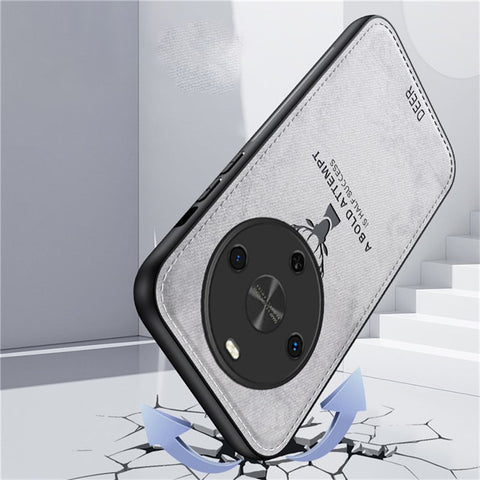 For Huawei Maimang 30 5G Case Deer Pattern Cloth Texture PU Leather Hybrid Phone Cover