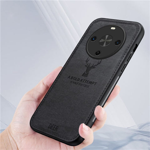 For Huawei Maimang 30 5G Case Deer Pattern Cloth Texture PU Leather Hybrid Phone Cover