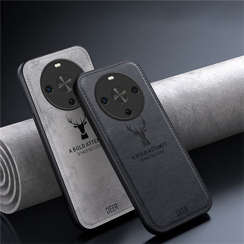 For Huawei Maimang 30 5G Case Deer Pattern Cloth Texture PU Leather Hybrid Phone Cover