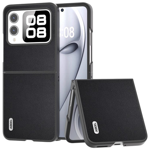 ABEEL For Huawei nova Flip 5G Case Anti-Drop Genuine Cow Leather PC Phone Cover