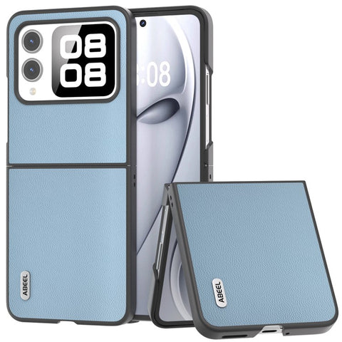 ABEEL For Huawei nova Flip 5G Case Anti-Drop Genuine Cow Leather PC Phone Cover