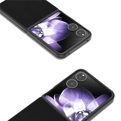 ABEEL For Xiaomi Mix Flip 5G Case Anti-scratch Genuine Cow Leather Back Phone Cover