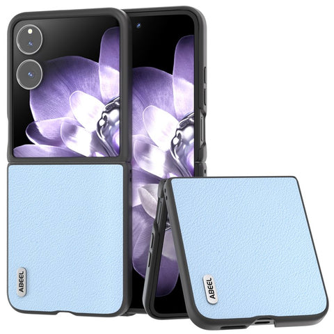 ABEEL For Xiaomi Mix Flip 5G Case Anti-scratch Genuine Cow Leather Back Phone Cover