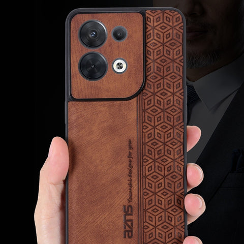 AZNS For Oppo Reno8 5G (Global Version) Imprinted PU Leather Coated TPU Back Cover Anti-drop Cell Phone Case