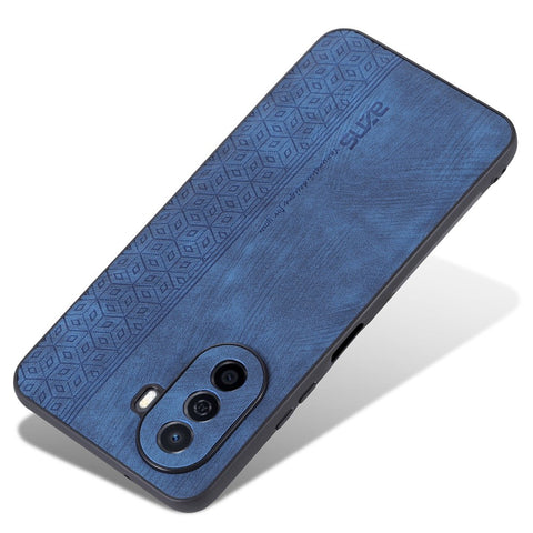 AZNS For Huawei nova Y70 4G / Y70 Plus 4G Imprinted PU Leather Coated TPU Case Anti-scratch Protective Phone Cover