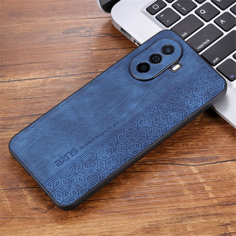 AZNS For Huawei nova Y70 4G / Y70 Plus 4G Imprinted PU Leather Coated TPU Case Anti-scratch Protective Phone Cover