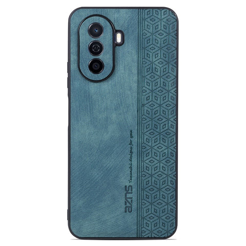 AZNS For Huawei nova Y70 4G / Y70 Plus 4G Imprinted PU Leather Coated TPU Case Anti-scratch Protective Phone Cover