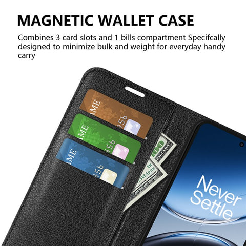 For OnePlus Nord 4 Case Litchi Texture Shockproof Leather Wallet Phone Cover