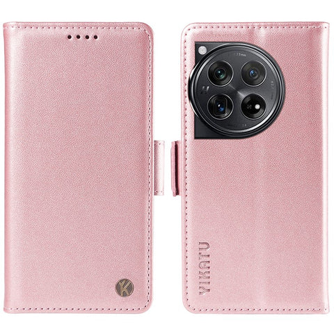 YIKATU YK-003 For OnePlus 12 5G Case Wallet Stand Leather Phone Cover Side Buckle