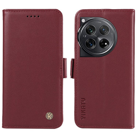 YIKATU YK-003 For OnePlus 12 5G Case Wallet Stand Leather Phone Cover Side Buckle