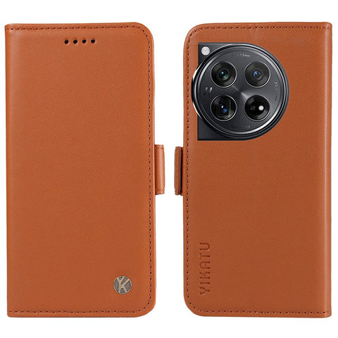 YIKATU YK-003 For OnePlus 12 5G Case Wallet Stand Leather Phone Cover Side Buckle