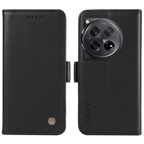 YIKATU YK-003 For OnePlus 12 5G Case Wallet Stand Leather Phone Cover Side Buckle