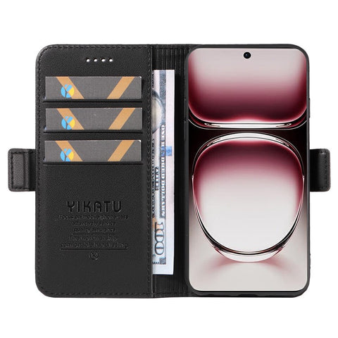 YIKATU YK-003 For Oppo Reno12 Pro 5G (Global) / (China) Case Wallet Stand Leather Phone Cover Side Buckle