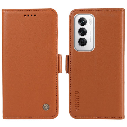 YIKATU YK-003 For Oppo Reno12 5G (Global) Case Wallet Stand Leather Phone Cover Side Buckle