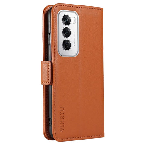 YIKATU YK-003 For Oppo Reno12 5G (Global) Case Wallet Stand Leather Phone Cover Side Buckle