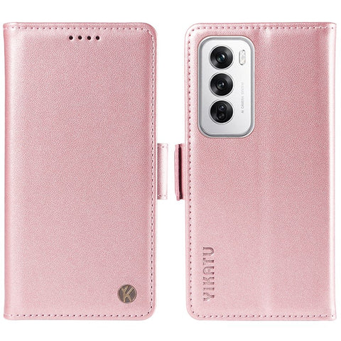 YIKATU YK-003 For Oppo Reno12 5G (Global) Case Wallet Stand Leather Phone Cover Side Buckle