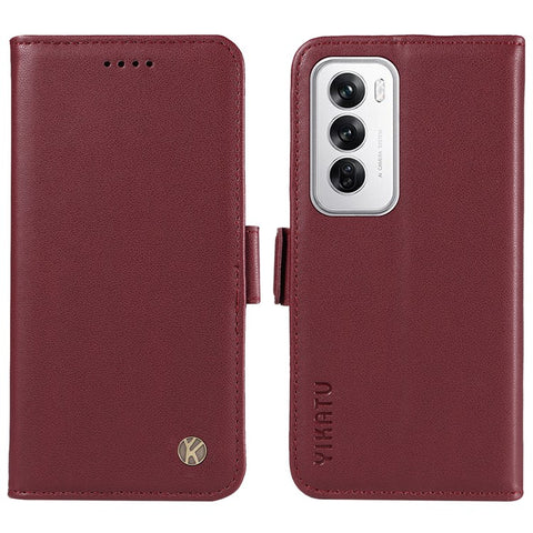 YIKATU YK-003 For Oppo Reno12 5G (Global) Case Wallet Stand Leather Phone Cover Side Buckle