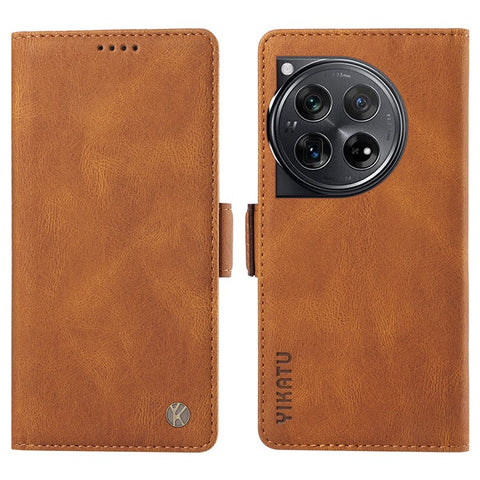 YIKATU YK-005 For OnePlus 12 5G Case PU Leather Wallet Phone Cover Skin Touch Feeling