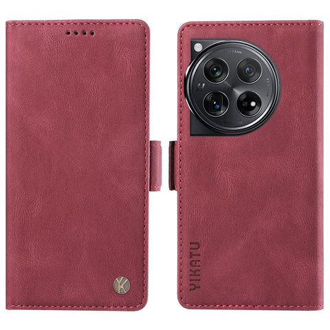 YIKATU YK-005 For OnePlus 12 5G Case PU Leather Wallet Phone Cover Skin Touch Feeling