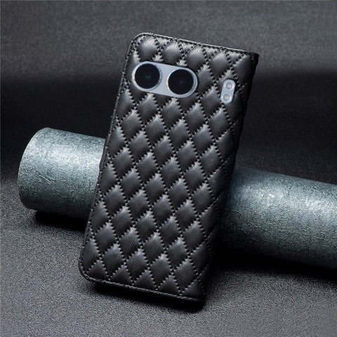 BINFEN COLOR BF Style-14 For OnePlus Nord 4 Case Rhombus Phone Leather Cover Stand