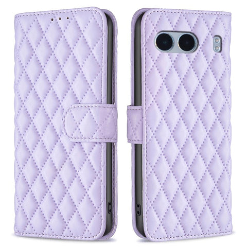 BINFEN COLOR BF Style-14 For OnePlus Nord 4 Case Rhombus Phone Leather Cover Stand