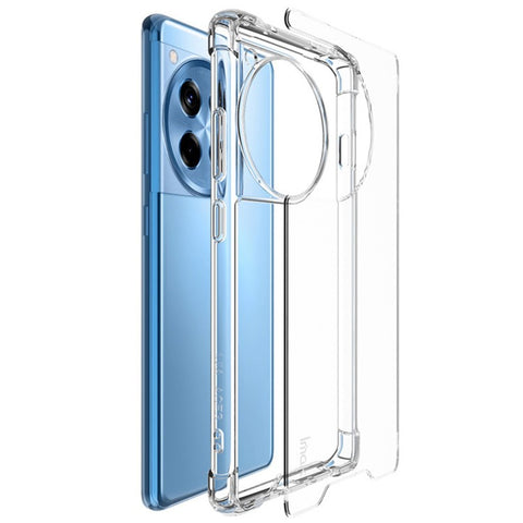 IMAK For OnePlus Ace 3 5G / 12R 5G Case PC+TPU Shockproof Clear Phone Cover