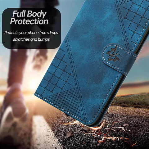 For Motorola Moto G Play 5G (2024) / Moto G 5G (2024) Leather Wallet Case Butterfly Flower Imprinted Phone Cover with Strap