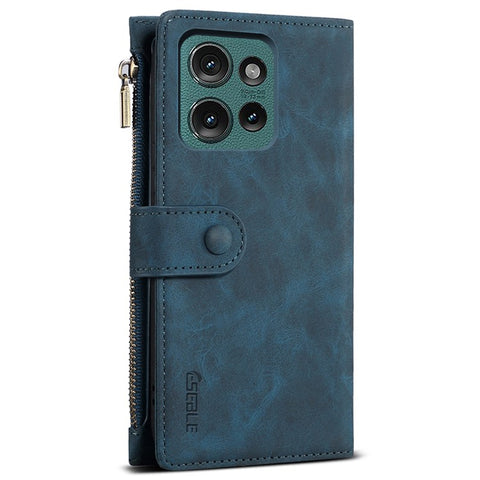 ESEBLE Star Series For Motorola Edge 50 5G Case Zipper Wallet Leather Stand Phone Cover