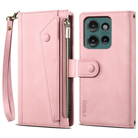 ESEBLE Star Series For Motorola Edge 50 5G Case Zipper Wallet Leather Stand Phone Cover
