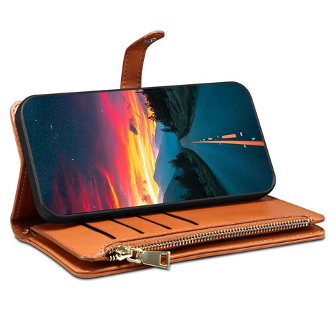 ESEBLE Galaxy Series For Motorola Edge 50 5G Case Leather Zipper Phone Cover RFID Blocking