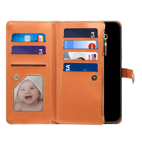ESEBLE Galaxy Series For Motorola Edge 50 5G Case Leather Zipper Phone Cover RFID Blocking