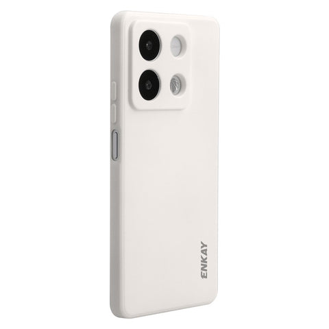 ENKAY HAT PRINCE For Xiaomi Redmi Note 13R Pro 5G Case Straight Edge Liquid Silicone Phone Cover