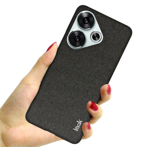 IMAK Ruiyi Series for Xiaomi Poco F6 5G / Redmi Turbo 3 5G Case Fabric Texture Leather+PC Phone Back Cover